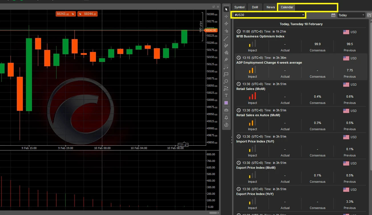 ctrader-dow-jones-calendar-en